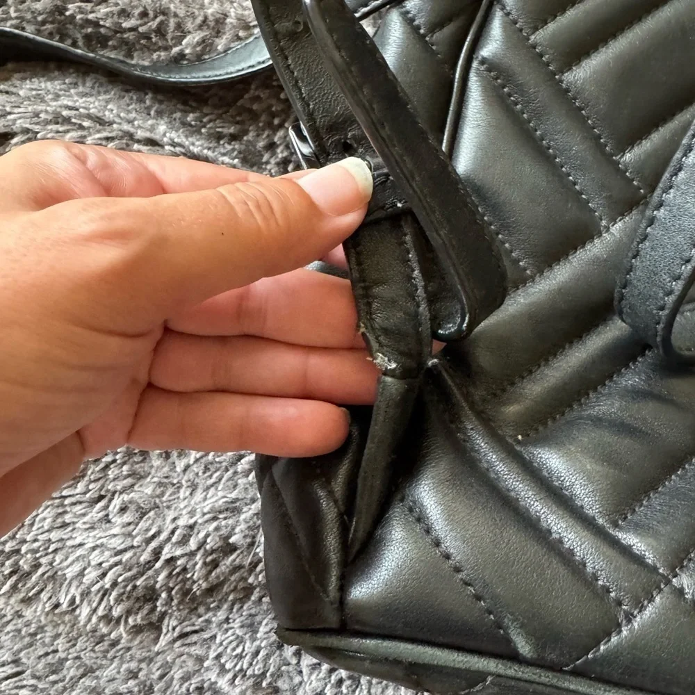 MICHAEL KORS Abbey Black Quilted Backpack